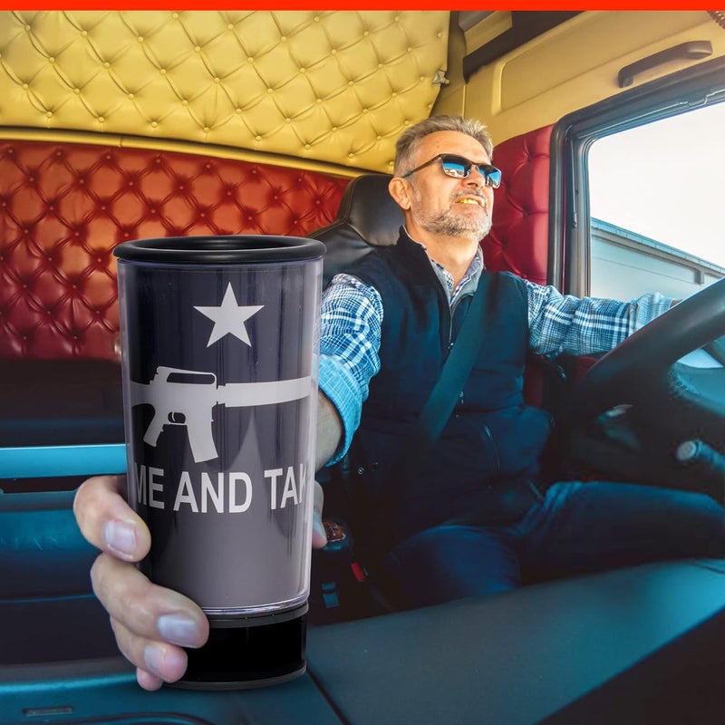 Spit Bud Come and Take it The Ultimate Spittoon for Chew - Portable Dip & Snuff Cup with Lid, Pop Tab, Spill-Proof Funnel, Can Cutter & Holder - Fit in Cup Holders - Holds 8oz - Made in USA - Image 2